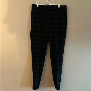 Ann Taylor Black Houndstooth Patterned Women's Pants